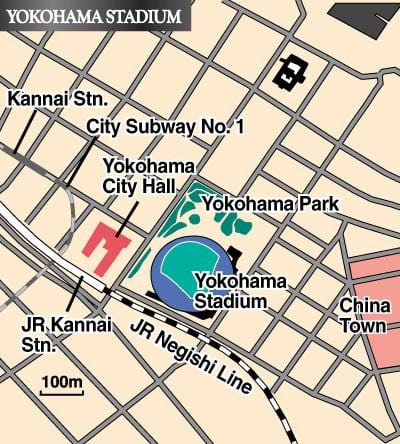 Kartta Yokohama stadium