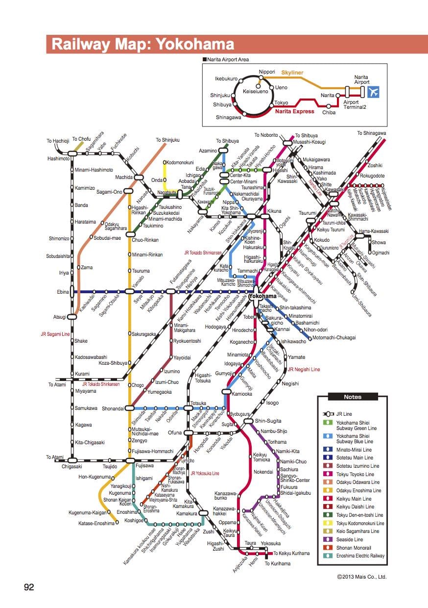 shin Yokohama station kartta
